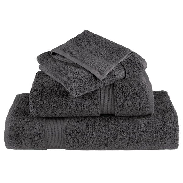 vidaXL Serviettes de qualit&eacute; sup&eacute;rieure SOLUND 2 pcs anthracite