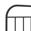 vidaXL Cadre de lit m&eacute;tal sans matelas avec t&ecirc;te de lit noir 80x200 cm