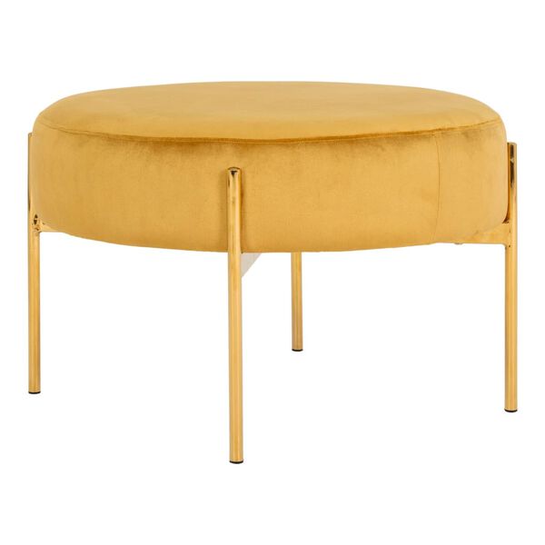 House Nordic Pouf Evie Jaune moutarde