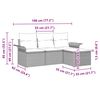 vidaXL Ensemble de Canap&eacute;s avec coussin 4 pcs Noir polyrotin