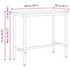 vidaXL table Blanc 100 x 50 x 91 cm Bois d'ing&eacute;nierie et acier
