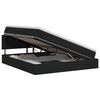 vidaXL Lit avec rangement et matelas Noir 140 x 190 cm Velours