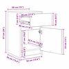 vidaXL Armoire de chevet LED 2 pcs Bois ancien 38 x 34 x 61 cm
