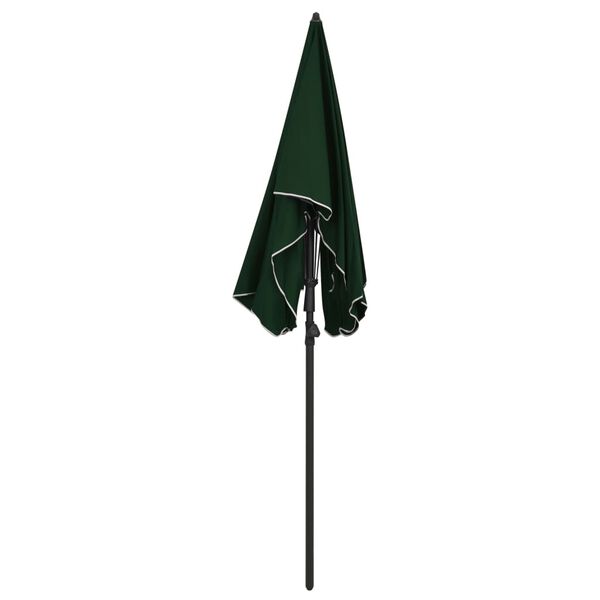 vidaXL Parasol de jardin avec m&acirc;t 200x130 cm vert