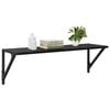 vidaXL &Eacute;tag&egrave;res Murales 2 pcs Ch&ecirc;ne noir 80 x 25 x 25,5 cm