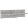 vidaXL &Eacute;tag&egrave;res murales 2pcs Gris b&eacute;ton 60x11,5x18cm bois d'ing&eacute;nierie