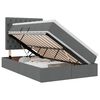 vidaXL Lit de rangement LED avec matelas Gris fonc&eacute; 120 x 190 cm Tissu