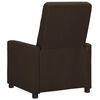 vidaXL Fauteuil inclinable Marron fonc&eacute; Tissu