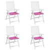 vidaXL Coussins de chaise de jardin lot de 4 rose 40x40x4 cm