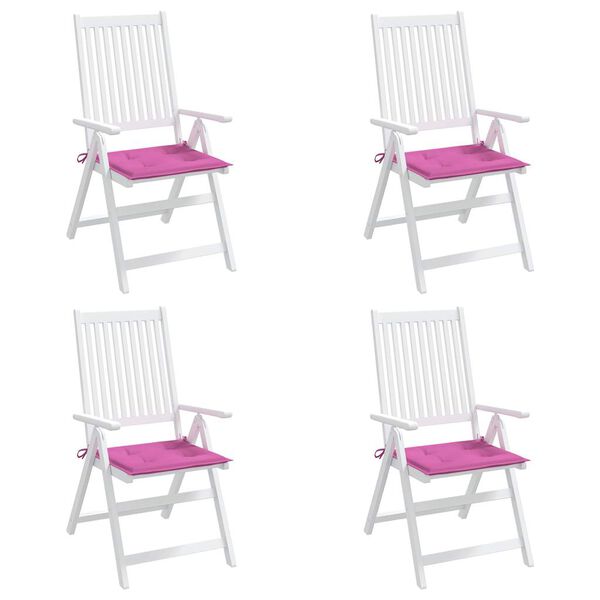vidaXL Coussins de chaise de jardin lot de 4 rose 40x40x4 cm