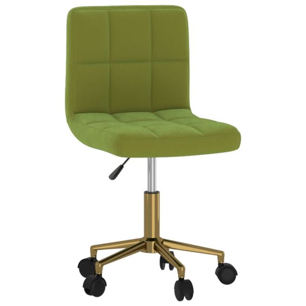 vidaXL Chaises pivotantes &agrave; manger lot de 4 vert clair velours