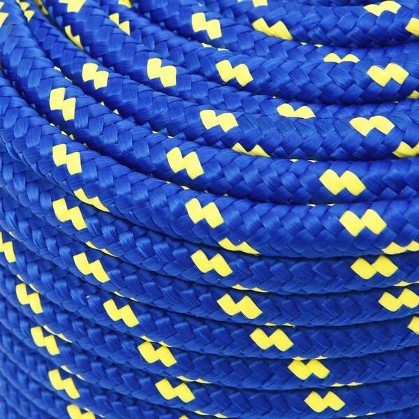 vidaXL Corde de bateau Bleu 12 mm 100 m Polypropyl&egrave;ne