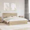 vidaXL Cadre de lit avec t&ecirc;te de lit Sonoma 180 x 200 cm Pin massif