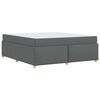 vidaXL Cadre de lit avec matelas Gris fonc&eacute; 180 x 200 cm tissu