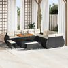 vidaXL Ensemble de canap&eacute; de jardin 13 pcs Noir polyrotin