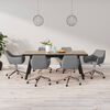 vidaXL Chaises pivotantes &agrave; manger lot de 6 Gris clair Tissu