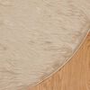 vidaXL Tapis en fausse Tafalla Beige &Oslash; 80 cm Polyester
