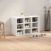 vidaXL Cabinet &agrave; chaussures Blanc 77,5 x 30 x 51 cm Bois d'ing&eacute;nierie