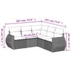 vidaXL Salon de jardin 5 pcs avec coussins gris r&eacute;sine tress&eacute;e