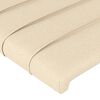 vidaXL T&ecirc;te de lit &agrave; LED Cr&egrave;me 144x5x78/88 cm Tissu