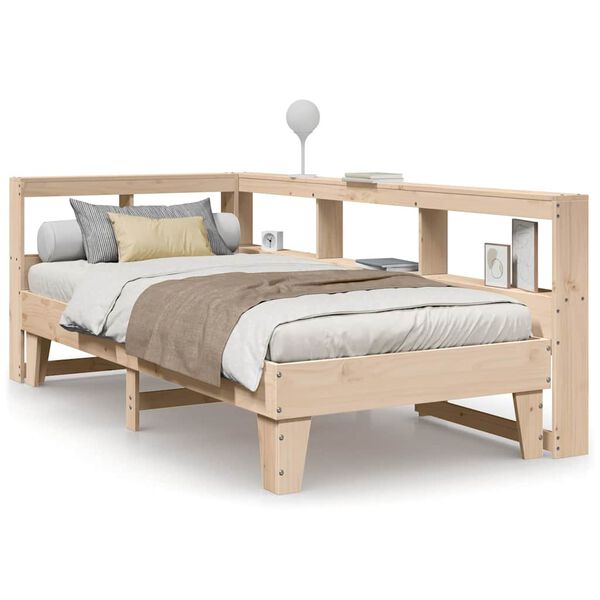 vidaXL Lit biblioth&egrave;que sans matelas 75x190 cm bois de pin massif