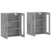 vidaXL Armoires murales 2 pcs gris b&eacute;ton bois d'ing&eacute;nierie