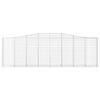 vidaXL Panier de gabions arqu&eacute; 400x30x120/140 cm Fer galvanis&eacute;