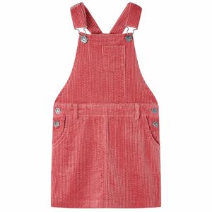 vidaXL Robe salopette pour enfants velours c&ocirc;tel&eacute; rose 116