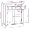 vidaXL Armoire de rangement avec tiroir Naturel 65 x 30 x 75 cm
