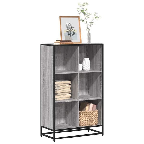 vidaXL Biblioth&egrave;que sonoma gris 65,5x33x107,5 cm bois d'ing&eacute;nierie
