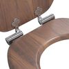 vidaXL Si&egrave;ge de toilette &agrave; fermeture douce Marron 44 x 38 cm