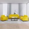 vidaXL Ensemble de canap&eacute;s 3 pcs avec coussins jaune velours