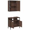 vidaXL Ensemble de meubles de salle de bain 2 pcs Ch&ecirc;ne marron