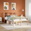vidaXL Lit biblioth&egrave;que sans matelas 140x190 cm bois de pin massif
