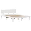 vidaXL Cadre de lit avec t&ecirc;te de lit sans matelas blanc 120x200 cm