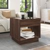 vidaXL Table basse avec LED infini ch&ecirc;ne marron 50x50x50 cm
