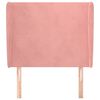 vidaXL T&ecirc;te de lit avec oreilles Rose 93x23x118/128 cm Velours
