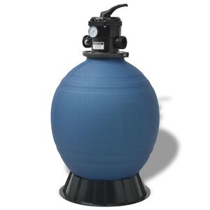 vidaXL Filtre &agrave; sable pour piscine Bleu &Oslash; 55.9 x 96.5 cm PE