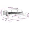 vidaXL Lit de jour avec gigogne et matelas gris clair 90x190cm velours