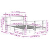 vidaXL Lit biblioth&egrave;que sans matelas 140x200 cm bois massif de pin