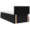 vidaXL Lit ottoman avec matelas et LED noir 80x200cm velours