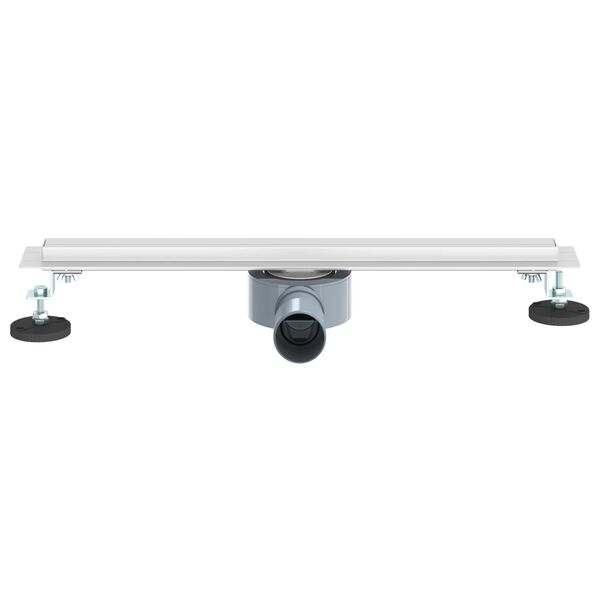 vidaXL &Eacute;vacuation de douche &agrave; 360&deg; avec mod&egrave;le slim Argent&eacute; 50 cm