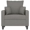 vidaXL Fauteuil Gris fonc&eacute; 60 cm Tissu