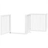 vidaXL Barri&egrave;re pour chien porte pliable 8panneaux blanc bois peuplier