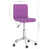 vidaXL Chaises &agrave; manger pivotantes lot de 2 violet similicuir