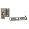 vidaXL Ensemble de meubles TV 4 pcs Gris b&eacute;ton Bois d'ing&eacute;nierie