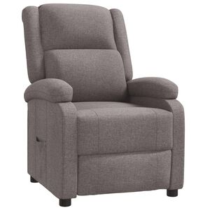 vidaXL Fauteuil inclinable Taupe Tissu