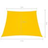 vidaXL Voile de parasol Tissu Oxford trap&egrave;ze 2/4x3 m Jaune