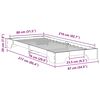 vidaXL Cadre de lit Marron 80 x 210 cm Pin massif