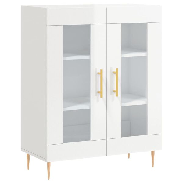 vidaXL Buffet Blanc brillant 69,5x34x90 cm Bois d'ingénierie